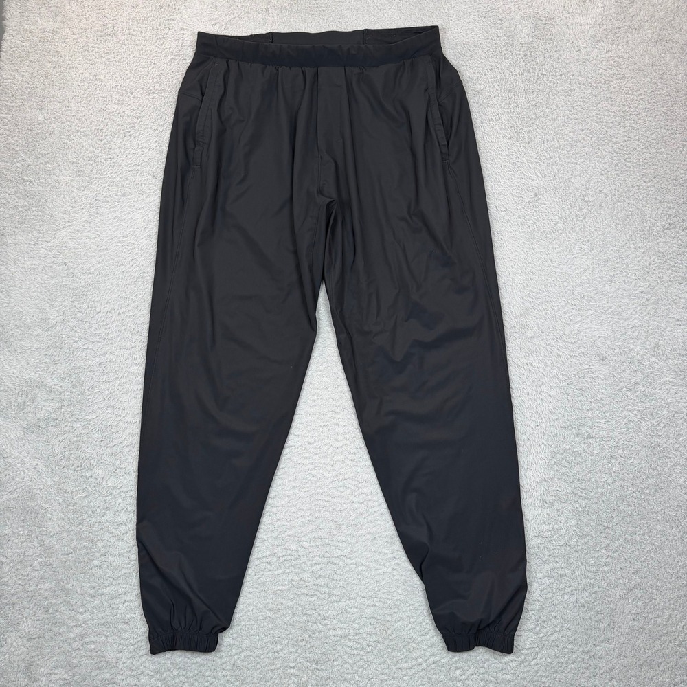 Lululemon Surge Jogger Mens XL Black Athletic Running Pants Reflective Zips